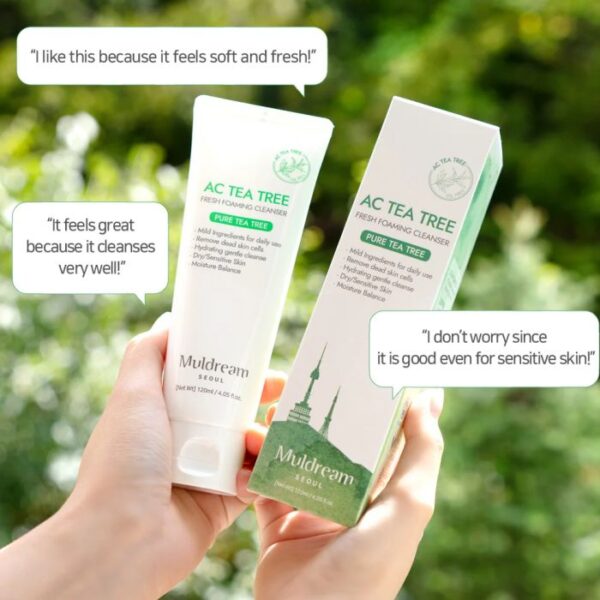 Muldream, AC Tea Tree Fresh Foaming Cleanser, Cleanser, Cleanser, Oily Skin
