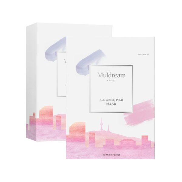 Muldream, All Green Mild Mask, Face Mask, Dryness, Normal Skin