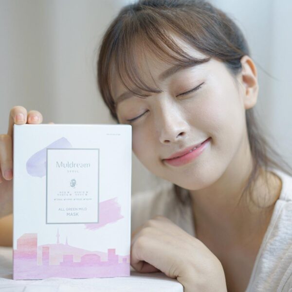 Muldream, All Green Mild Mask, Face Mask, Dryness, Normal Skin