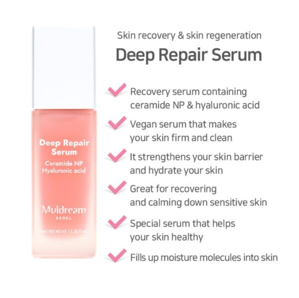 Muldream, Deep Repair Serum (CERA NP,HA), Serum, Dryness, Sensitive Skin