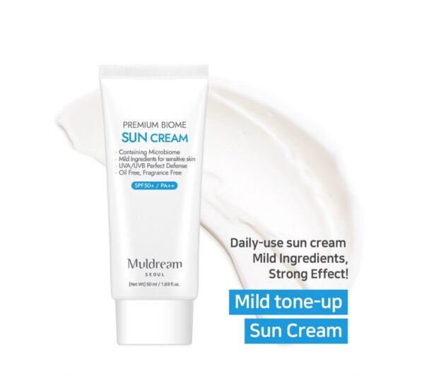 Muldream, Premium Biome Sun Cream SPF50+/PA++, Sunscreen, Dryness, Normal Skin