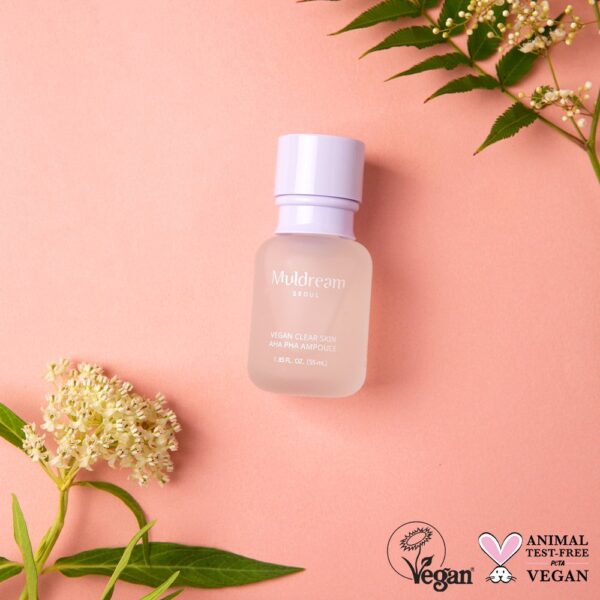 Muldream, Vegan Clear Skin AHA PHA Ampoule, Acne, Oily Skin