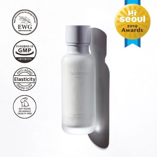 Muldream, Vegan Green Mild All in One Moisturizer, Lotion, Dryness, Lotion