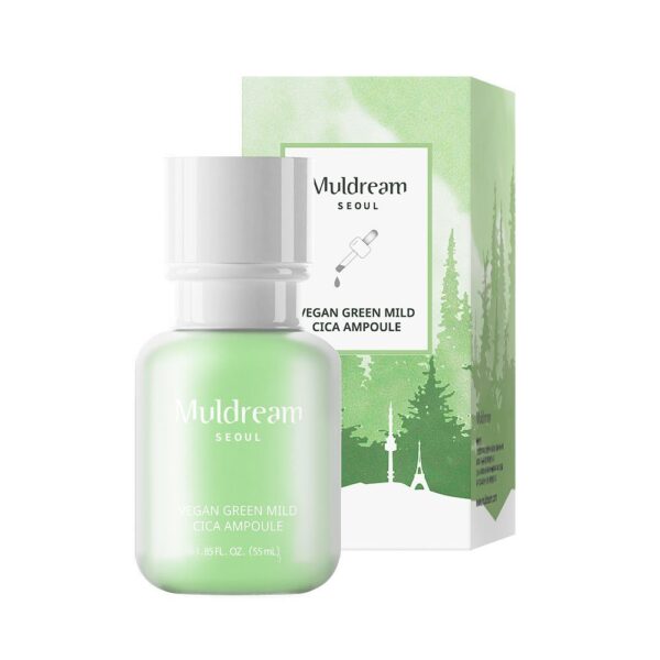 Muldream, Vegan Green Mild CICA Ampoule, Acne, Dryness