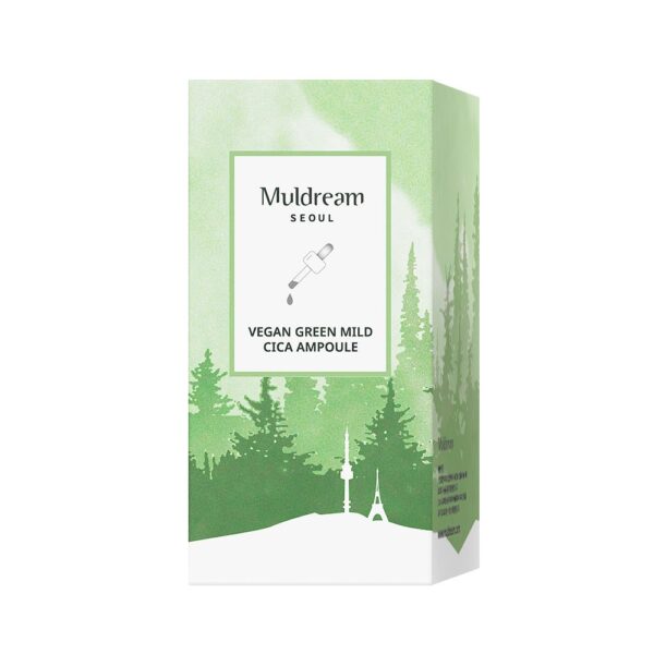 Muldream, Vegan Green Mild CICA Ampoule, Acne, Dryness