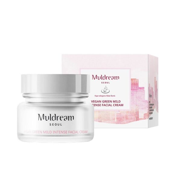 Muldream, Vegan Green Mild INTENSE Facial Cream, Face Cream, Dryness, Face Cream
