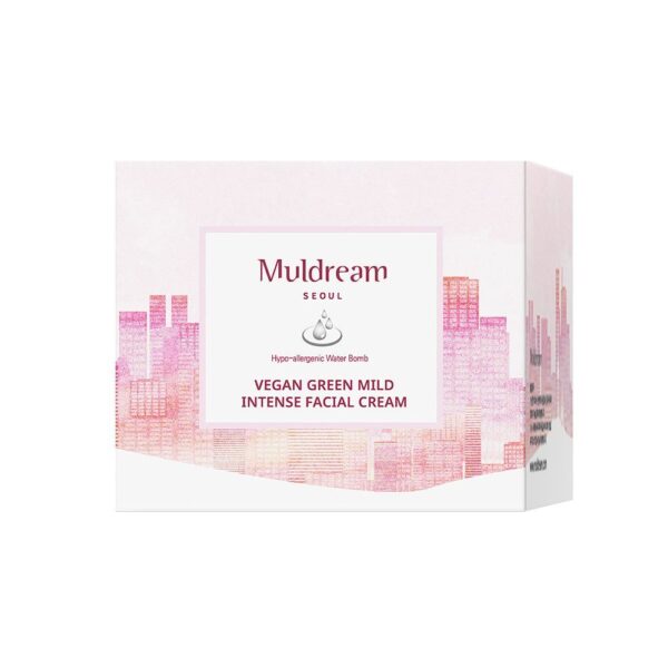 Muldream, Vegan Green Mild INTENSE Facial Cream, Face Cream, Dryness, Face Cream