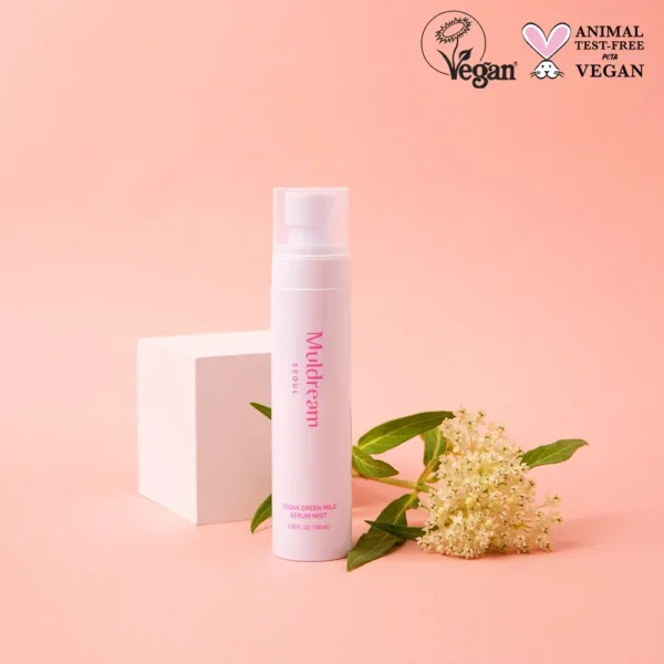 Muldream, Vegan Green Mild Serum Mist, Acne, Dryness