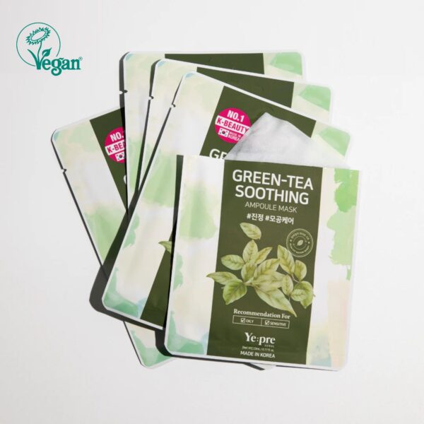 Ye:pre, Green Tea Soothing Ampoule Mask, Face Mask, Face Mask, Normal Skin