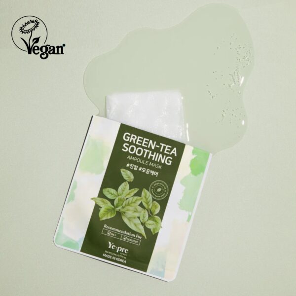 Ye:pre, Green Tea Soothing Ampoule Mask, Face Mask, Face Mask, Normal Skin