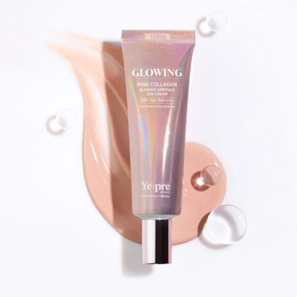 Ye:pre, Pink Collagen Ampoule Sun Cream SPF50+ PA++++, Dryness, Face Cream