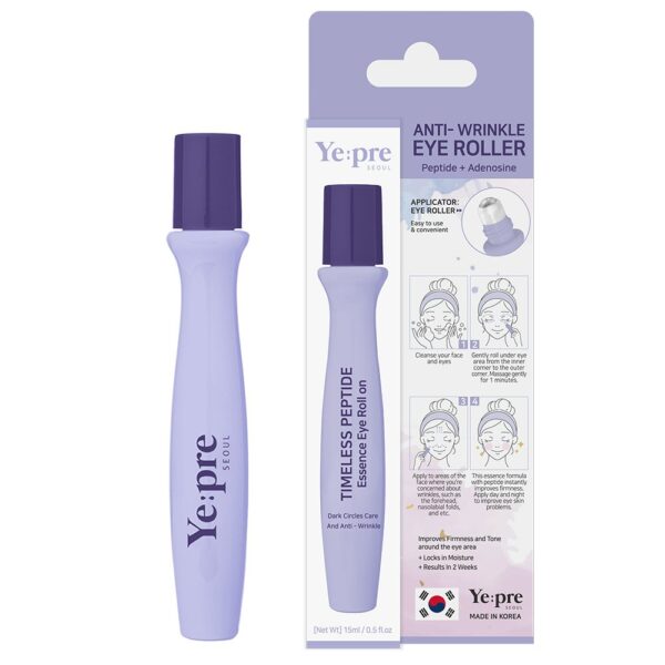 Ye:pre, Timeless Peptide Eye Roll-On, Face Cream, Dark Circles, Dryness